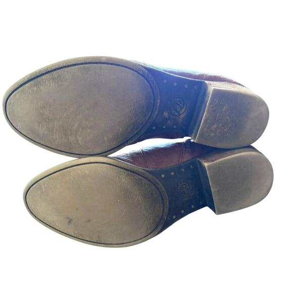 Lucky Brand Leather Ankle Boots Women’s 9M Oxblood Brown Western Booties - Picture 5 of 11